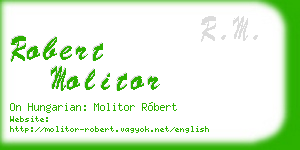 robert molitor business card