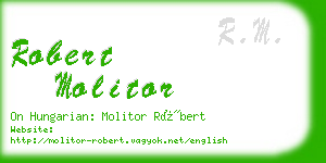 robert molitor business card